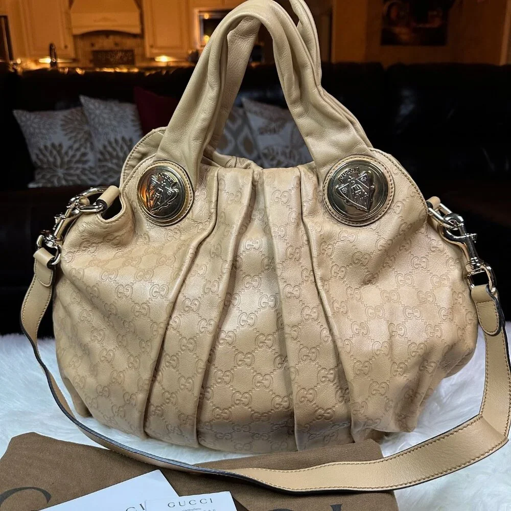 ❌SOLD❌Authentic Gucci Guccissima Leather Large Hysteria Hobo Bag - Picture 4 of 16